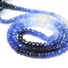 Natural Shaded Blue Sapphire Shaded Faceted Beads Rondelle Strand Length 7 Inches & Size 2 to 3mm Approx. Sapphire is a gemstone variety of Corrundum species. It comes in different color variety of green, blue, red, orange, pink and others. 